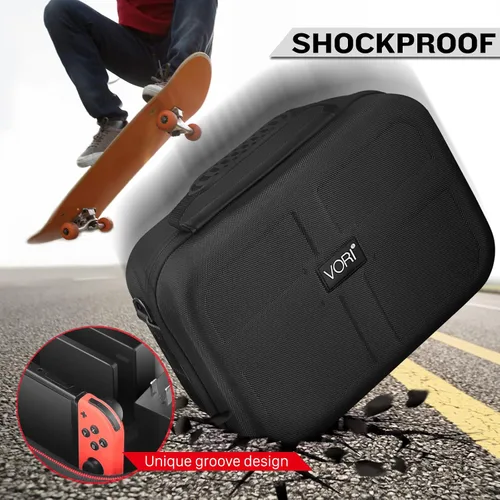 Vista 6 de VORI Carrying Case for Nintendo Switch 2017Switch OLED Model 2021, Protective Hard Portable EVA Travel Carry Case Storage Shell Pouch for Nintendo