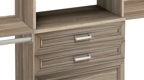 Vista 4 de Cubículo ClosetMaid SuiteSymphony de 25 x 6 pulgadas Gris natural