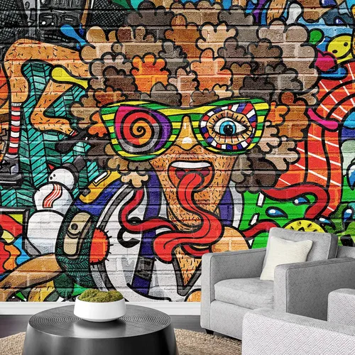 Vista 34 de wall26 - Pintura de arte abstracto marrón y beige - Mural de pared extraíble Papel pintado autoadhesivo grande - 66x96 pulgadas