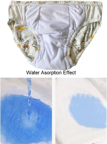 Vista 6 de Se puede reutilizar, ropa interior permanente lavable para adultos, pañales de entrenamiento para bebés, ropa interior impermeable