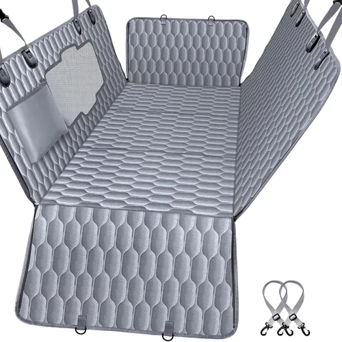 Vista 11 de Chumajor Extensor de asiento trasero para perros, soporta 400 libras, funda impermeable para asiento de automóvil para perro, parte inferior dura