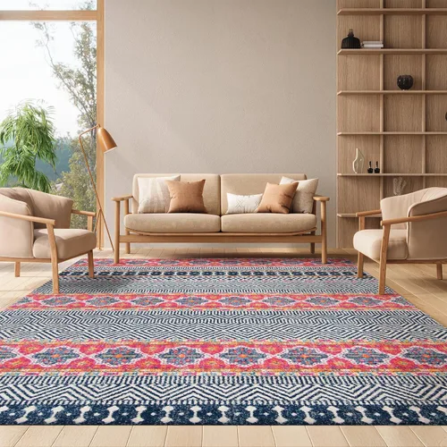 Vista 45 de SAFAVIEH Madison Collection - Alfombra decorativa de 2 pies 3 pulgadas x 4 pies, color carbón y gris, diseño bohemio chic, no desprende pelusa