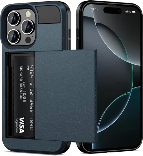 Vista 9 de Vofolen Funda para iPhone 16 con tarjetero y cartera