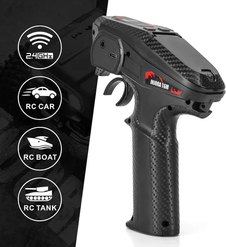 Vista 6 de INJORA T6M Transmisor Micro 2.4GHz con Receptor Compacto T4DCM para Coche RC 1/30 1/24 1/18