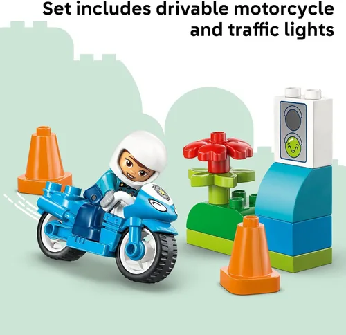 Vista 4 de LEGO DUPLO Town Azul Policía Motocicleta 10471