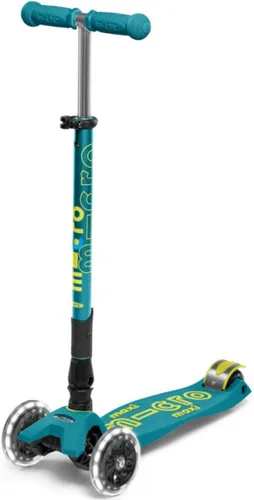Vista 16 de Micro Kickboard – Maxi Deluxe plegable LED – Triciclo, inclinarse para dirigir, plegable para llevar – Micro patinete suizo diseñado para niños