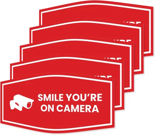 Vista 87 de Fancy Smile You're On Camera Letrero (negro) - Mediano (1 unidad)