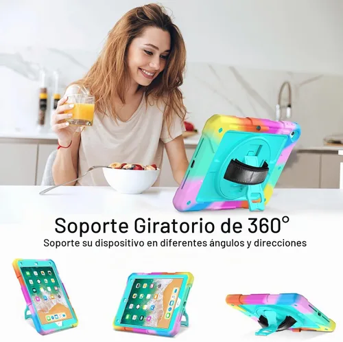 Vista 3 de LTROP Funda Protectora para iPad de 6ª/5ª Generación y iPad Air 2, Funda para iPad de 9.7 Pulgadas con Correa para el Hombro, Soporte