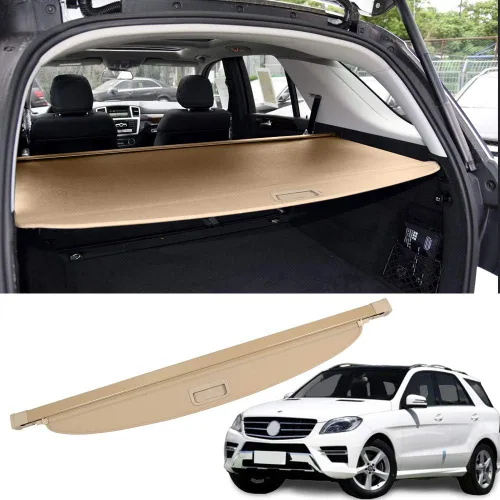 Vista 9 de Cubierta de carga para Mercedes Benz ML350 Serie ML Accesorios 2012-2015 GLE 2016-2019 Cubierta retráctil negra para maletero