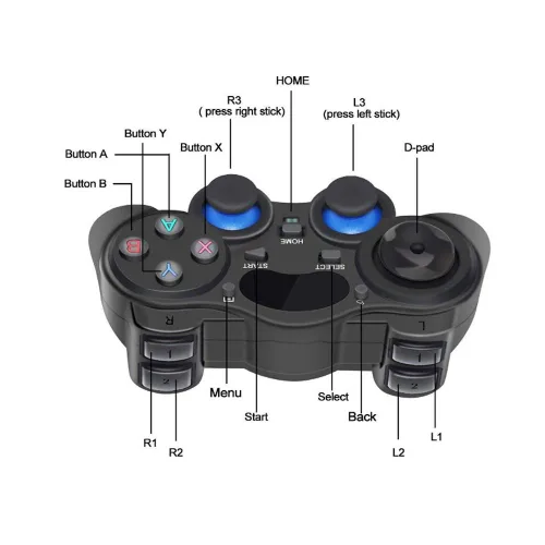 Vista 4 de USB Wireless Gaming Controller Gamepad for PCLaptop Computer(Windows XP7810) & PS3 & Android & Steam - Black (black)