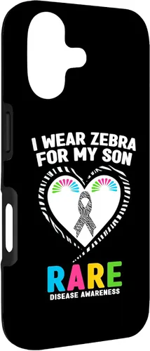 Vista 3 de I Wear Zebra for My Son Rare Disease Awareness Day 2026 Case for iPhone 17