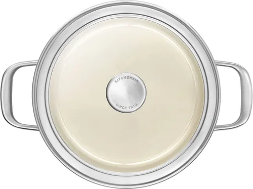 Vista 12 de KitchenAid Steel Core - Juego de utensilios de cocina esmaltados de 10 piezas, color rojo imperio