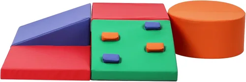 Vista 7 de GarveeLife Bloques de escalada de espuma para niños pequeños, juguetes de escalada impermeables para niños pequeños, gimnasio de selva para bebé