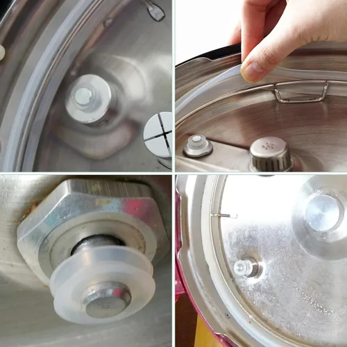 Vista 6 de Sello de válvula de flotador para piezas de repuesto de olla instantánea con junta de 10 selladores Pressure Cooker Silicone Pressure Valve