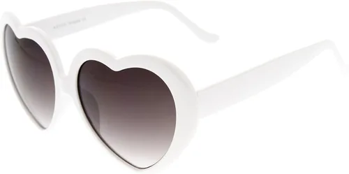 Vista 3 de Gafas de sol de gran tamaño con forma de corazón UV400 lindas gafas de moda para mujer 2047in