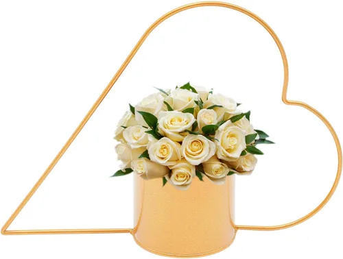Vista 5 de 10 piezas de jarrones de flores en forma de corazón, mesa de mesa para bodas, centros de mesa, decoración de fondo