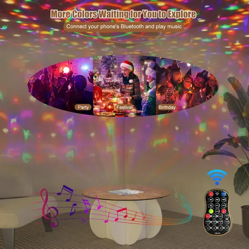 Vista 8 de HedoAjim Mesa de centro redonda LED con parte superior de cristal, mesa central con almacenamiento para sala de estar, espacios pequeños, oficina