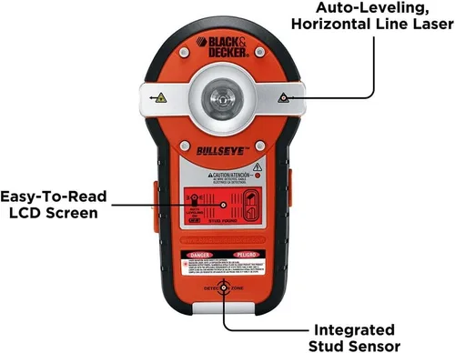 Vista 11 de Black & Decker BDL190S BullsEye, láser de línea interior autonivelante con sensor de tacos