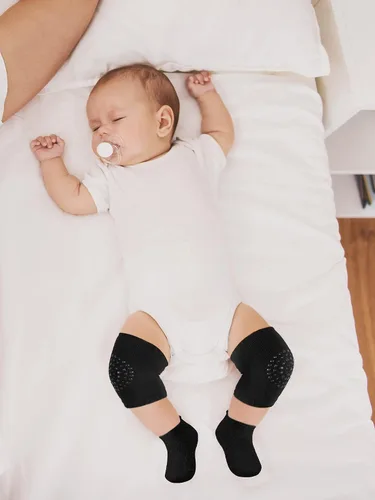 Vista 7 de 10 Pairs Baby Crawling Anti Slip Knee Pads and Anti Slip Baby Socks Set Unisex Toddler Knee Protectors Non Slip Ankle Socks