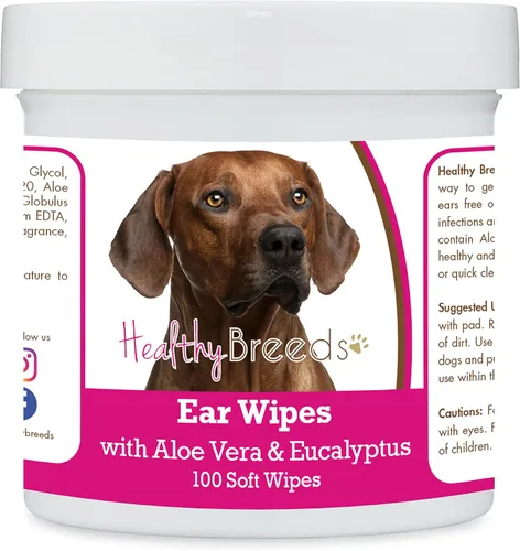Vista 46 de Healthy Breeds Affenpinscher Toallitas de limpieza de oídos con aloe y eucalipto para perros, 100