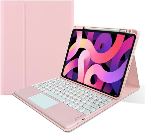 Vista 5 de kaitesi Funda con Teclado para iPad 9ª 8ª 7ª Generación iPad 10.2 pulgadas Touchpad Teclado Desmontable para iPad Air 3ª Generación 10.5"/iPad Pro
