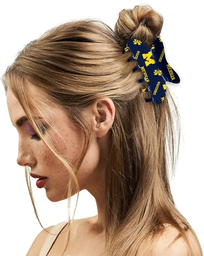 Vista 2 de Littlearth Juego de pinzas para el cabello del equipo NCAA Michigan Wolverines