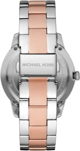 Vista 2 de Michael Kors Reloj Runway de acero inoxidable, MK6979 - Reloj de cuero de tres manecillas Runway