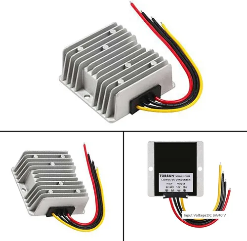 Vista 3 de 8-40V a 12V 10A DC Estabilizador de Voltaje Regulador de Fuente de Alimentación de Coche Impermeable