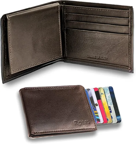 Vista 5 de Rolfs Bifold Wallet for Mens, RFID Blocking Genuine Leather Men Wallet, 4.25 x 3.25 Inch Slim, Compact and Lightweight