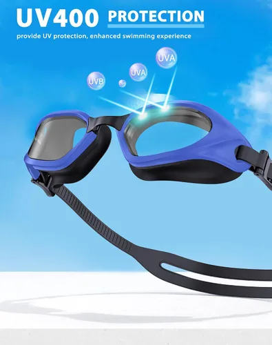 Vista 6 de Gafas de Natación, Gafas de Natación Unisex para Adultos Anti Niebla Anti UV Sin Fugas Visión Amplia para Hombres Mujeres Jóvenes
