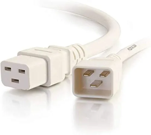Vista 52 de Cable de alimentación C2G, cable de extensión corto, cable de extensión de alimentación, cable de alimentación de bloqueo, 10A, 250V, negro, 1 pie