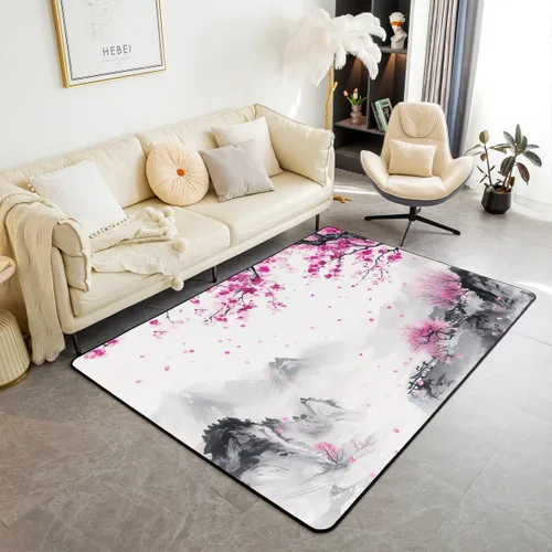 Vista 15 de jejeloiu Cute Mushroom Decor Rugs for Living Room Bedroom for Kids Boys Girls Area Rug 3x5 Botanical Plants Decorative Carpet Cartoon Mushrooms