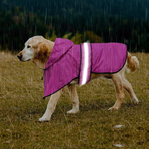 Vista 5 de Impermeables para Perros - Impermeables con Capucha para Perros, Chaqueta de Lluvia Reflectante Ajustable para Perros, Chaqueta de Lluvia Resistente