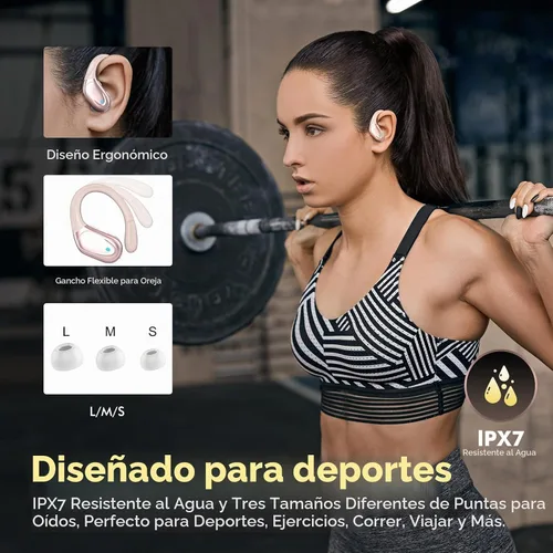 Vista 5 de Auriculares inalámbricos Bluetooth 80 horas de reproducción de auriculares con pantalla de potencia con micrófono con cancelación de ruido