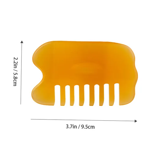 Vista 7 de Healifty 2 unids Peines Natural Peine Cuerpo Gatillo Guasha Pelo Cera de Abejas Meridiano Cuero Cabelludo Rascador Músculo Raspador Resina Sha