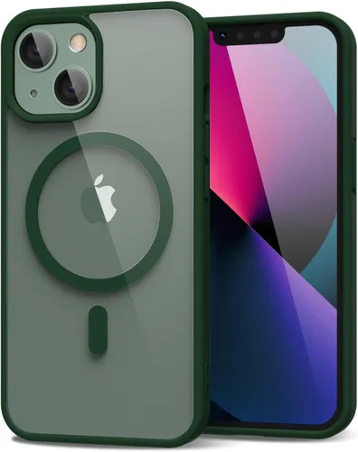 Vista 151 de oakxco Funda magnética transparente compatible con Magsafe, bonita funda delgada y transparente de poliuretano termoplástico no amarillenta, carcasa
