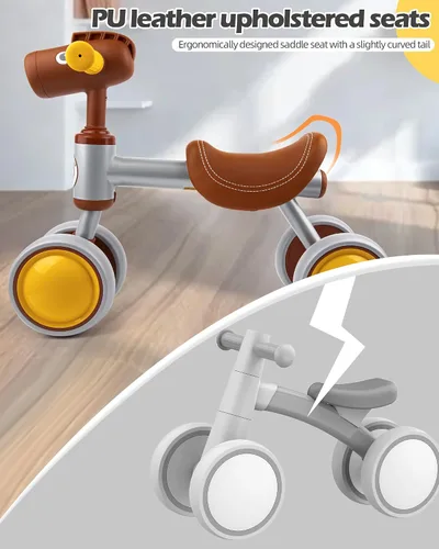 Vista 15 de PerKidern - Bicicleta de equilibrio para bebé de 1 a 2 años, niños y niñas, bicicleta de equilibrio para bebé de 12 a 24 meses, bicicleta