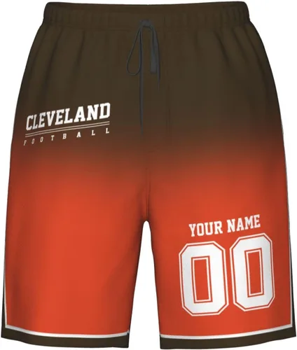 Vista 10 de Pantalones cortos de playa personalizados de fútbol para hombre, de secado rápido, personalizados con cualquier nombre y número, regalos