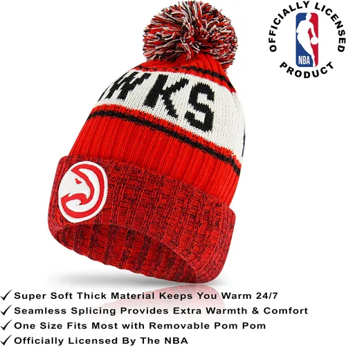 Vista 2 de Ultra Game NBA - Gorro de invierno súper suave para niños y niñas, con guantes de pantalla táctil extra cálidos