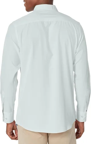 Vista 2 de a.x.n.y Men's Slim Fit Super Stretch Solid Button Down Shirt