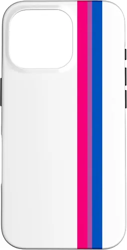 Vista 19 de Funda blanca para iPhone 13 Pro Subtle Bi Pride Flag LGBT Bisexual Stripe