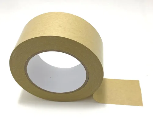 Vista 2 de TXV Mart - Cinta de embalaje de papel kraft biodegradable resistente y ecológica para cajas y cajas 2 pulgadas de ancho x 55 yardas de largo
