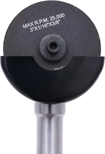 Vista 5 de Amoladora angular de mango largo con entrada de aire de 1/4 "con cubierta de seguridad de metal 180, herramienta de molienda de cortador de aire
