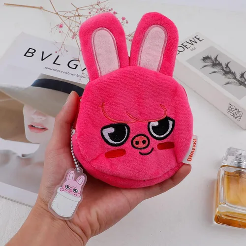 Vista 4 de G-Ahora K-POP Merchandise Stray Wallet con llavero para fans, WC-DWAEKKI