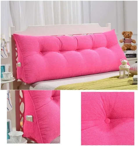 Vista 3 de Almohada de cojín grande suave y cómoda para el respaldo del cabecero para leer Descanso en cama individual, soporte de cuña triangular transpirable
