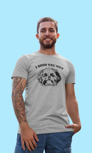 Vista 2 de I Shih Tzu Not Heather Grey Camiseta para adultos