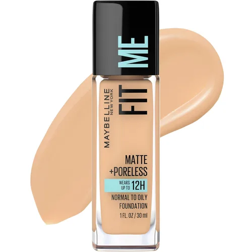Vista 50 de Maybelline New York Fit Me Matte + Poreless Base Líquida, Formato de Bolsa, 220 Natural Beige, 1.3 onzas 220 Beige natural