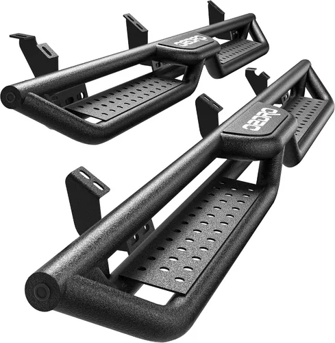 Vista 11 de OEDRO Estribos compatibles con Dodge Ram 1500 Crew Cab 2009-2018, RAM 1500 Classic 2019-2024, RAM 2500/3500 2010-2026, dos escalones laterales de 6