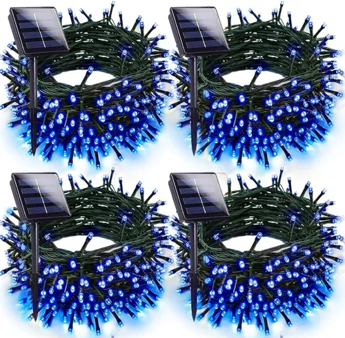 Vista 16 de Solar Christmas Lights Outdoor 2 Pack 66FT 200 LED String Lights Multicolor
