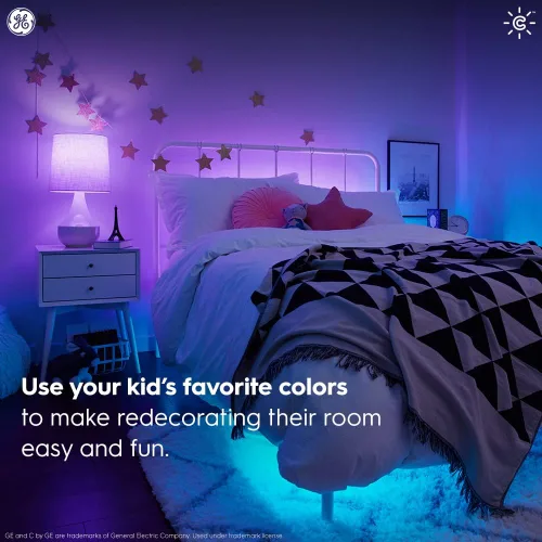 Vista 2 de C by GE - Bombilla LED inteligente BR30 a todo color, repuesto de 65 W, Bluetooth/Wi-Fi, funciona con Alexa + Google Home sin concentrador